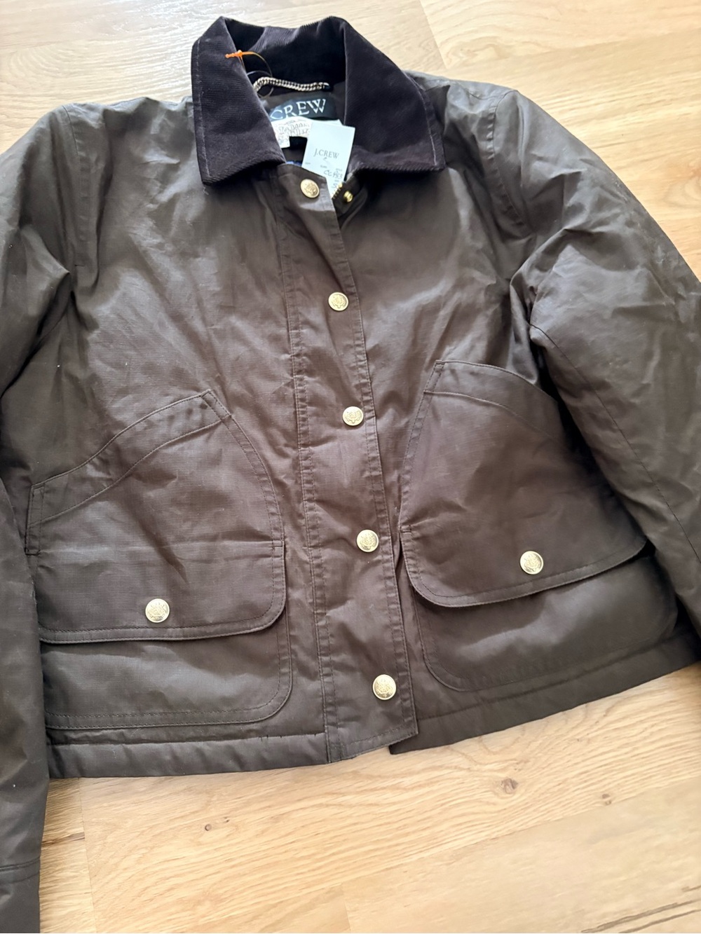 J.Crew short barn jacket Millerain S Small New ripstop - Picture 2 of 4